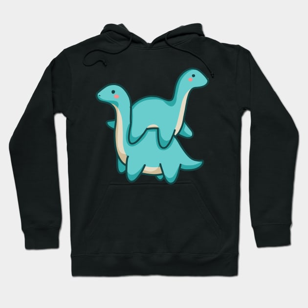 Stacked dinos, long neck, Dinosaurus. Hoodie by hugadino